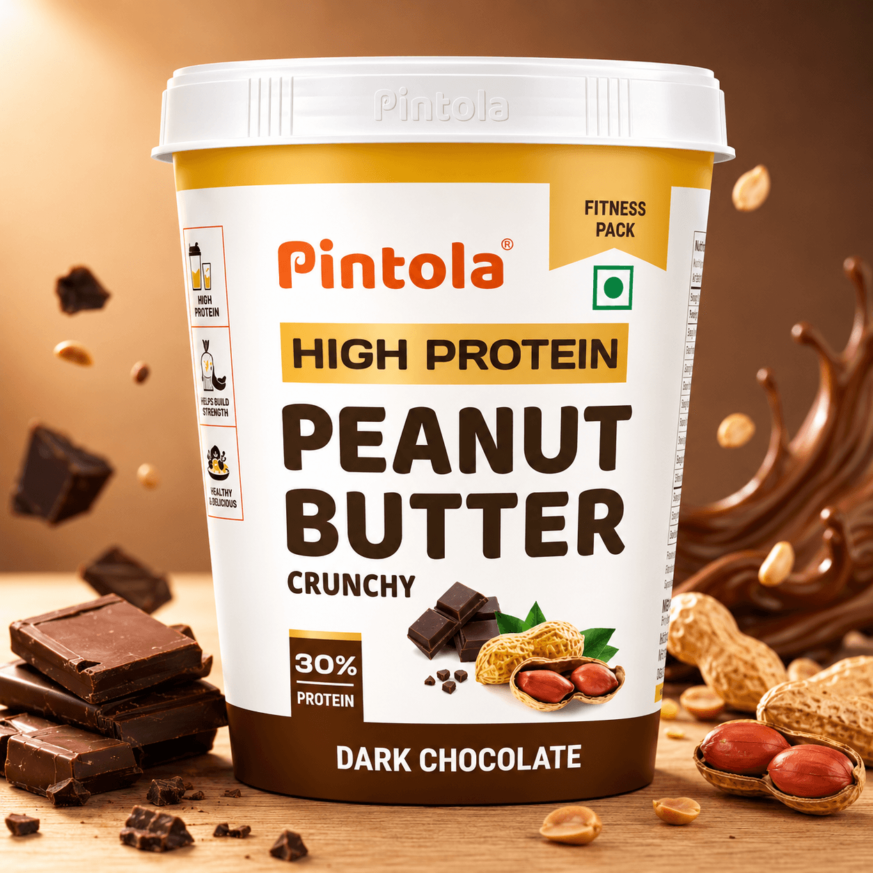 PINTOLA High Protein Peanut Butter Crunchy